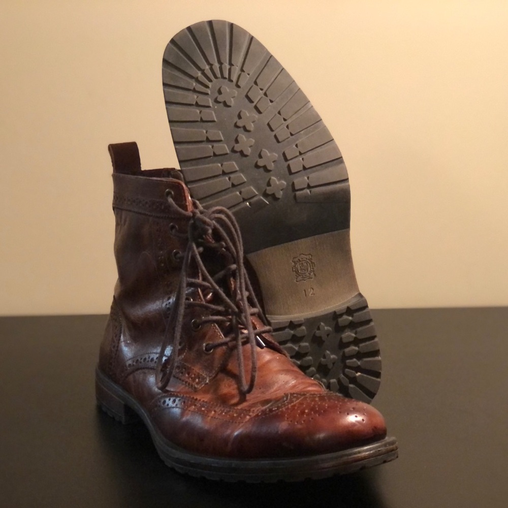 Aston Grey Collection Cable Boots, Genuine Leather Boots, Size 12 - Picture 5 of 8